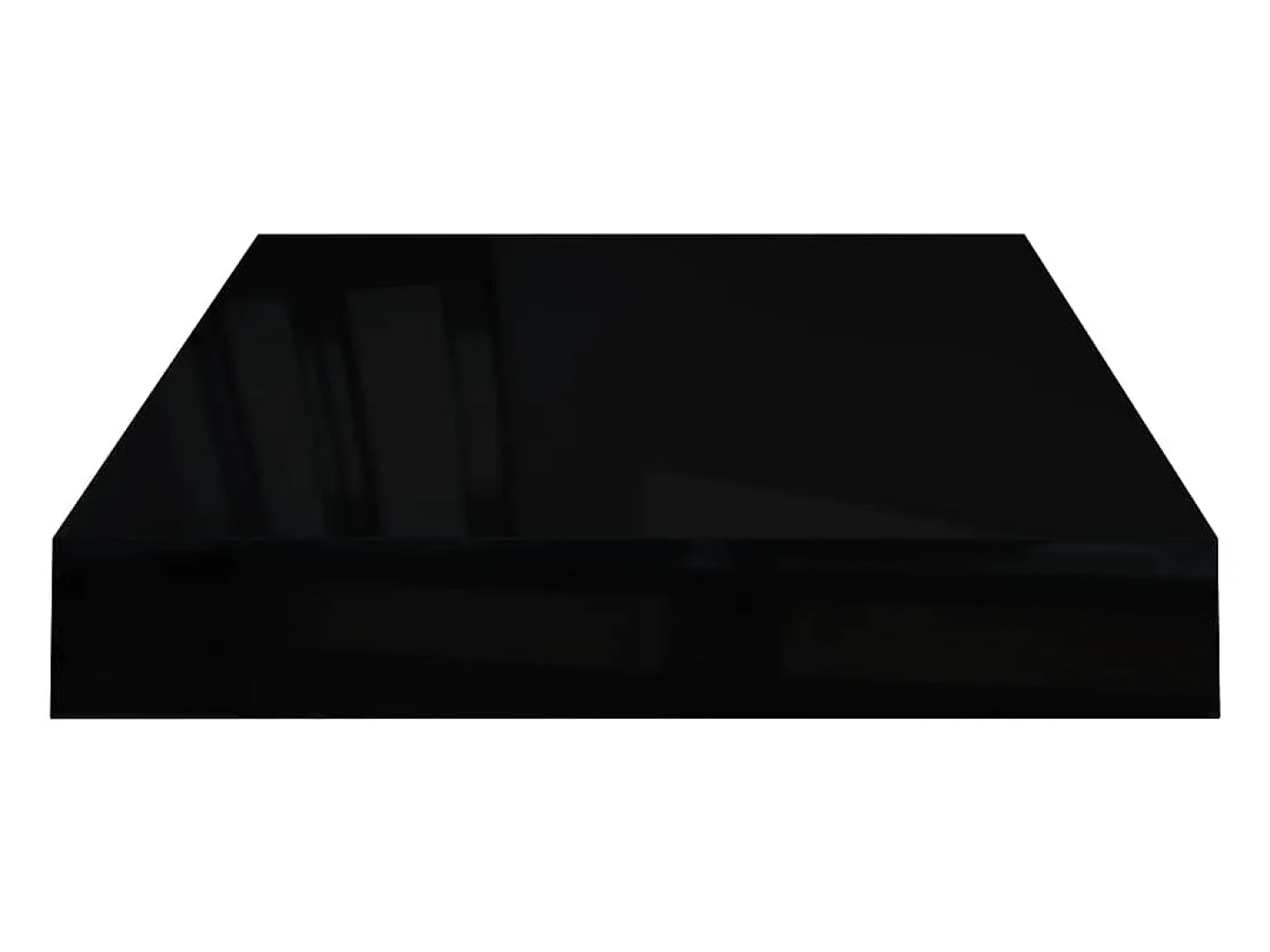 Estante flotante de pared 2 piezas Negro Brillo 40x23x3,8 cm MDF