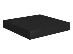 Estante flotante de pared negro 23x23,5x3,8 cm MDF