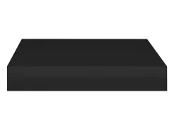 Estante flotante de pared negro 23x23,5x3,8 cm MDF
