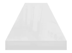 Estante flotante de pared MDF blanco brillo 120x23,5x3,8 cm