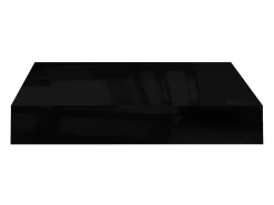 Estante flotante de pared 2 piezas Negro Brillo 23x23,5x3,8 cm MDF