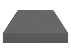 Estante flotante de pared 2 uds Gris brillo 60x23,5x3,8 cm MDF