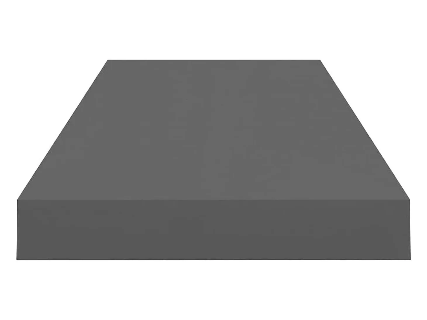 Estante flotante de pared 2 uds Gris brillo 60x23,5x3,8 cm MDF