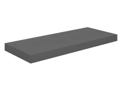 Estante flotante de pared 2 uds Gris brillo 60x23,5x3,8 cm MDF