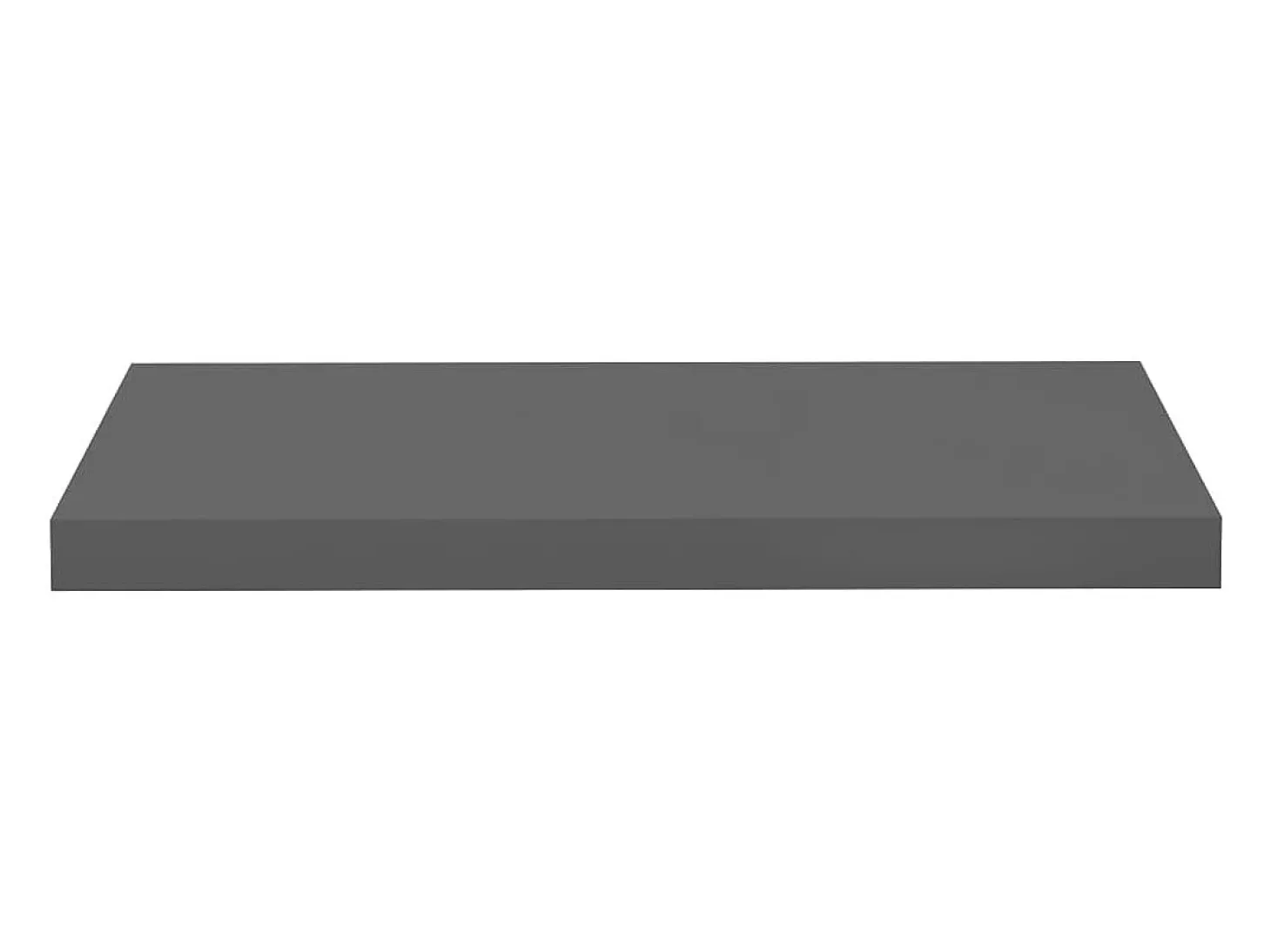 Estante flotante de pared 2 uds Gris brillo 60x23,5x3,8 cm MDF