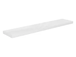 Estante flotante de pared (2 unidades), blanco brillante, 120 x 23,5 x 3,8 cm, MDF