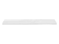 Estante flotante de pared (2 unidades), blanco brillante, 120 x 23,5 x 3,8 cm, MDF