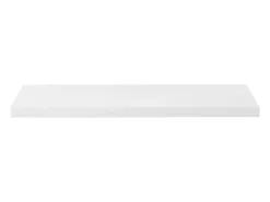 Estante flotante de pared (2 unidades), blanco brillante, 90 x 23,5 x 3,8 cm, MDF.