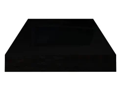 Estante flotante de pared MDF negro brillo 50x23x3,8 cm