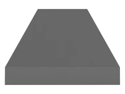 Estante flotante de pared Gris brillo 90x23,5x3,8 cm MDF