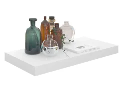 Estante flotante de pared MDF blanco brillo 50x23x3,8 cm