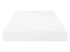 Estante flotante de pared MDF blanco brillo 50x23x3,8 cm
