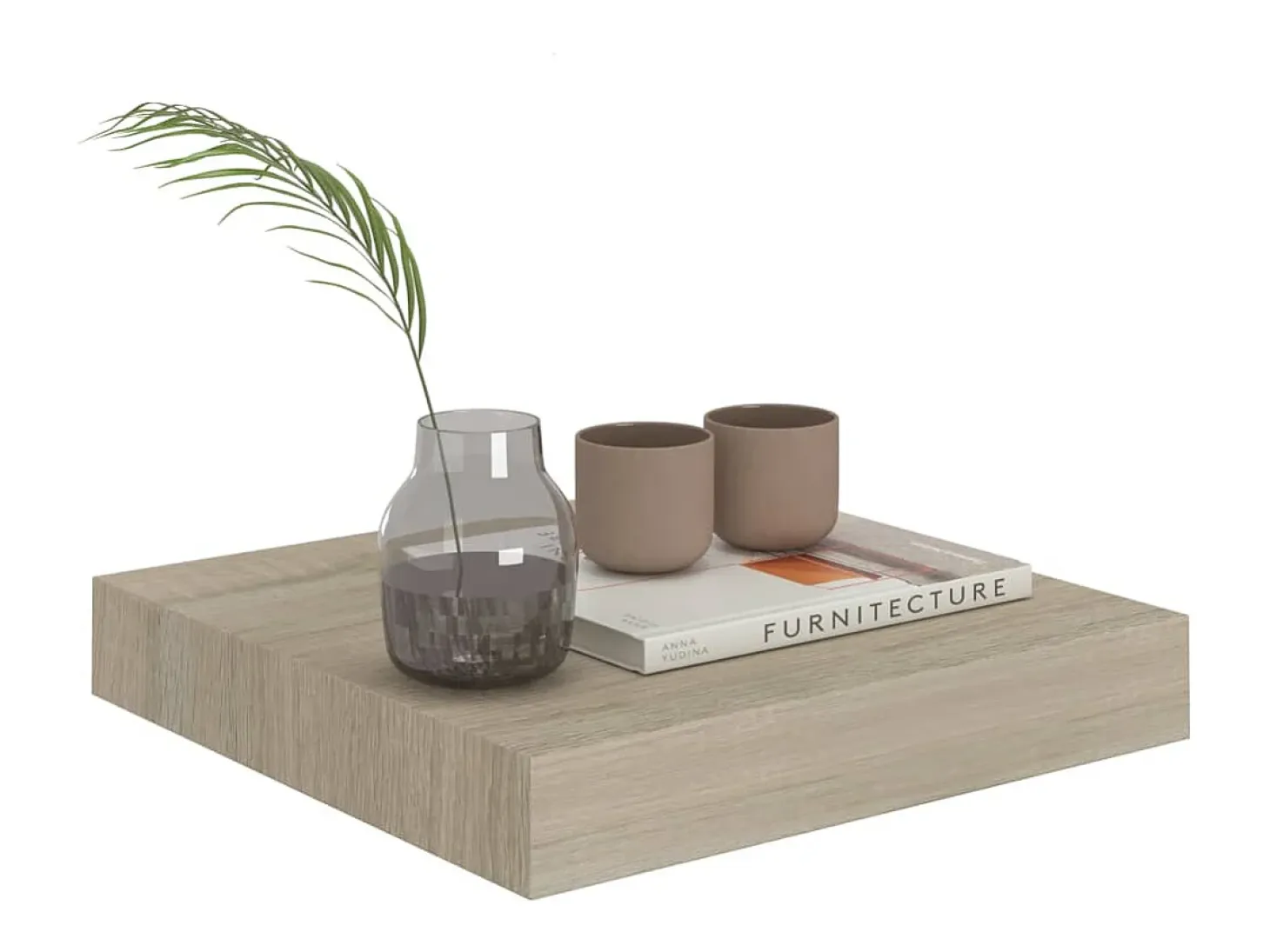Estante flotante de pared roble 23x23,5x3,8 cm MDF