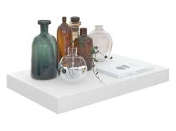 Estante flotante de pared MDF blanco brillo 40x23x3,8 cm