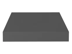 Estante flotante de pared Gris brillo 23x23,5x3,8 cm MDF