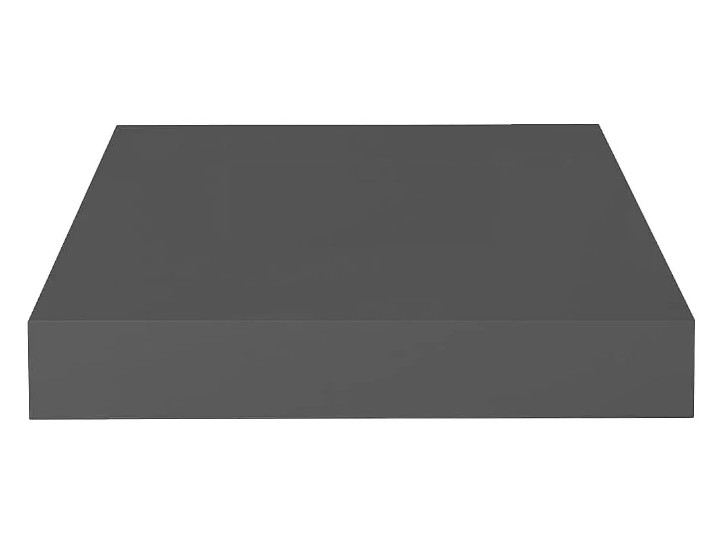 Estante flotante de pared Gris brillo 23x23,5x3,8 cm MDF