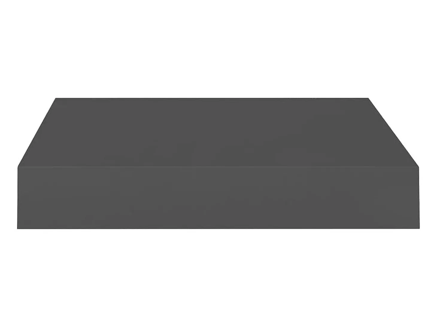 Estante flotante de pared Gris brillo 23x23,5x3,8 cm MDF