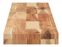 Estante flotante madera acacia maciza acabado aceite 140x20x4cm
