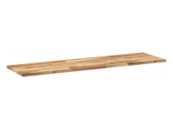 Estante flotante madera acacia maciza acabado aceite 120x40x2cm