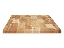 Estante flotante madera acacia maciza acabado aceite 140x40x2cm