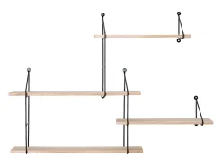 Estante Harlem, Marrón, 17,5x99x62 cm, Kendra Home