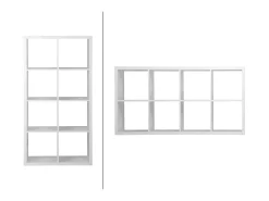 Estante librería 4 niveles 8 compartimentos blanco