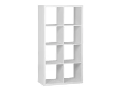 Estante librería 4 niveles 8 compartimentos blanco