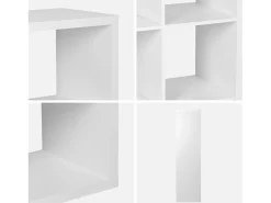 Estante librería 4 niveles 8 compartimentos blanco
