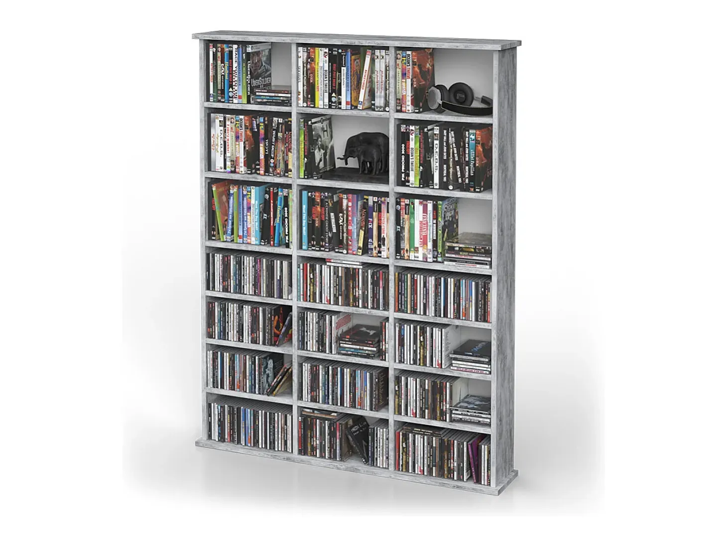 Estante para CDs hormigón 105.4x19x136 jukebox