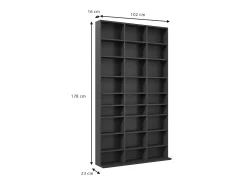 Estante para CDs negro 102x16x178 jukebox