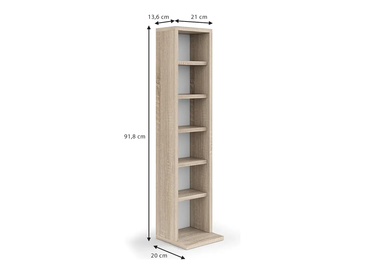 Estante para CDs sonoma 21x20x91.8