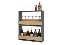 Estante para copas de vino oro power roble/antracita 60x15.1x72 repose