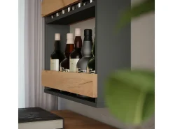 Estante para copas de vino oro power roble/antracita 60x15.1x72 repose