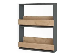 Estante para copas de vino oro power roble/antracita 60x15.1x72 repose