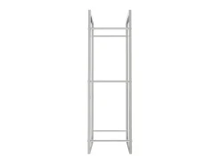 Estante para leña acero inoxidable 50x28x94 cm ES248349