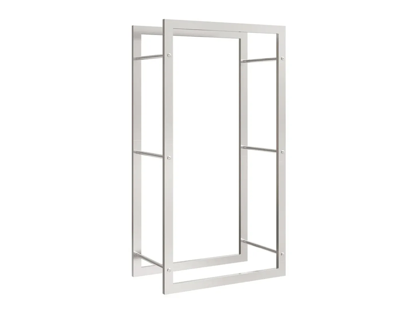 Estante para leña acero inoxidable 50x28x94 cm ES248349