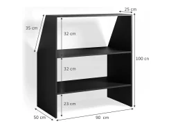 Estante para techo inclinado antracita 90x50x100