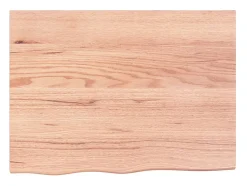 Estante pared madera roble tratada marrón claro 80x60x(2-4) cm