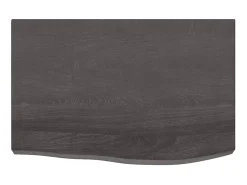 Estante pared madera roble tratada marrón oscuro 60x40x(2-6) cm ES28761