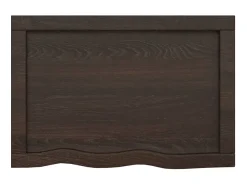 Estante pared madera roble tratada marrón oscuro 60x40x(2-6) cm ES28761