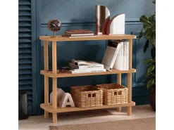 Estante rústico de aglomerado revestido de melamina – 80 cm x 75 cm x 28 cm – Pinheiro Atlântico