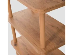 Estante rústico de aglomerado revestido de melamina – 80 cm x 75 cm x 28 cm – Pinheiro Atlântico