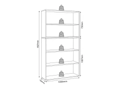 Estante Salia 5f ancho 100 cm