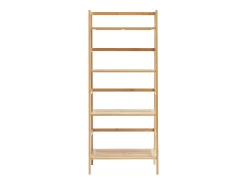 Estante SucceBuy de Bambú a 4 Niveles Estante de Almacenamiento en Escalera Trapezoidal para Baño, Dormitorio, Oficina, Estudio, Madera Natural