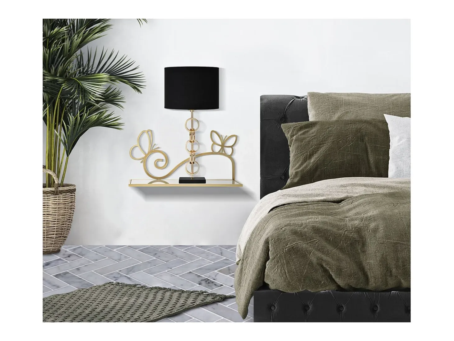 Estante VKH225, Oro, 41,5x18x21 cm, Kendra Home