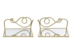 Estante VKH226, Oro, 41,5x18x20,5 cm, Kendra Home