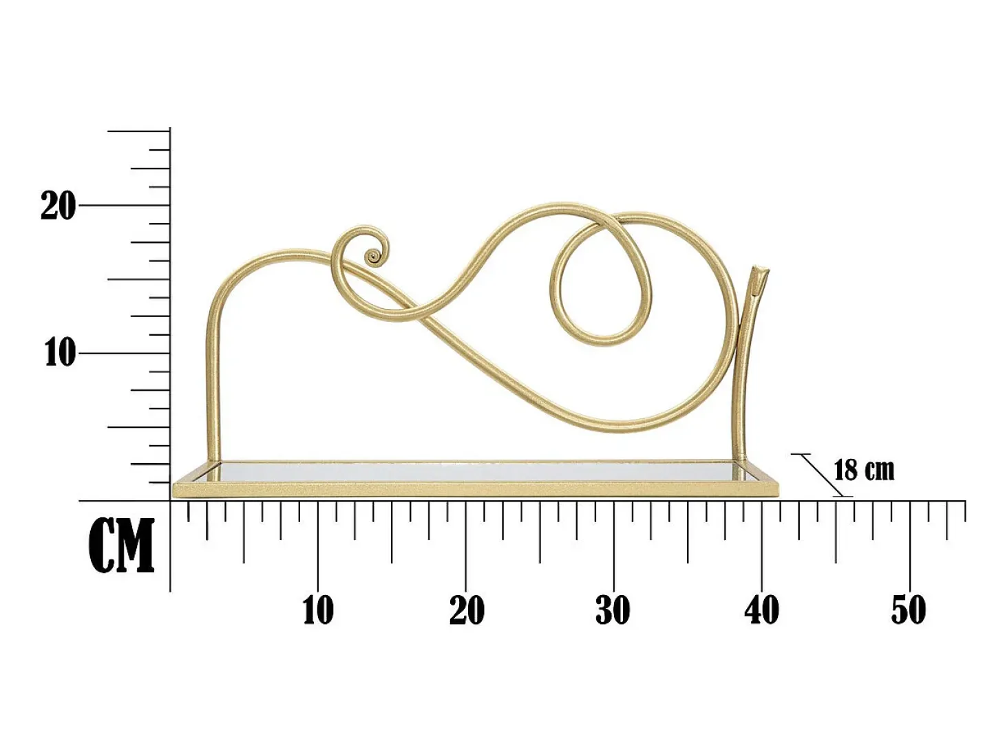 Estante VKH226, Oro, 41,5x18x20,5 cm, Kendra Home