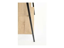 Estantería - Escalera de diseño 60 x 148 cm estilo roble y acero negro Loggia