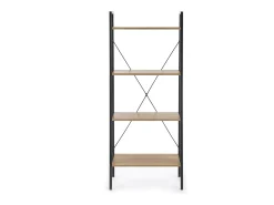Estantería - Escalera de diseño 60 x 148 cm estilo roble y acero negro Loggia