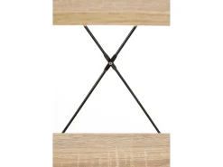 Estantería - Escalera de diseño 60 x 148 cm estilo roble y acero negro Loggia